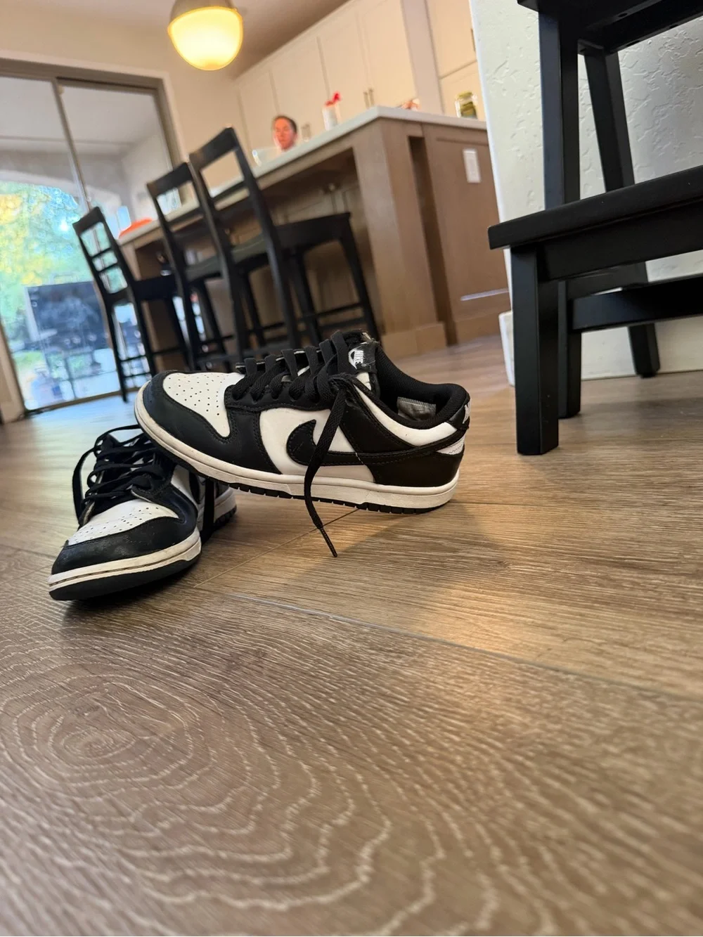 Youth Nike Low-Top Sneakers in Black and White Pandas